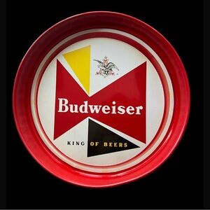 BUDWEISER BREWING 13 INCH METAL BEER TRAY